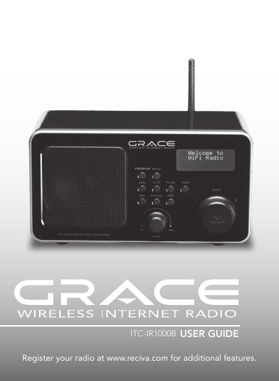 GRACE ITC-IR1000B Wireless Internet Radio User Guide - cover page