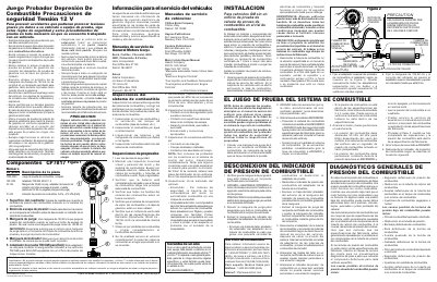 Actron CP7817 Fuel Pressure Tester User Manual - cover page
