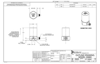 Dytran 3088C Charge Mode Accelerometer Specifications Manual - cover page