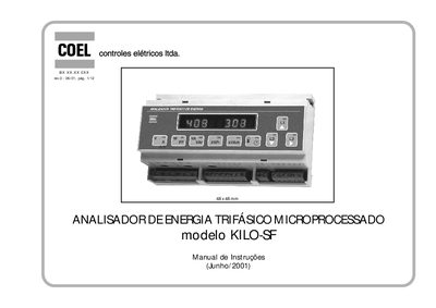 Kilo KILO-SF Energy Analyzer User Manual - cover page