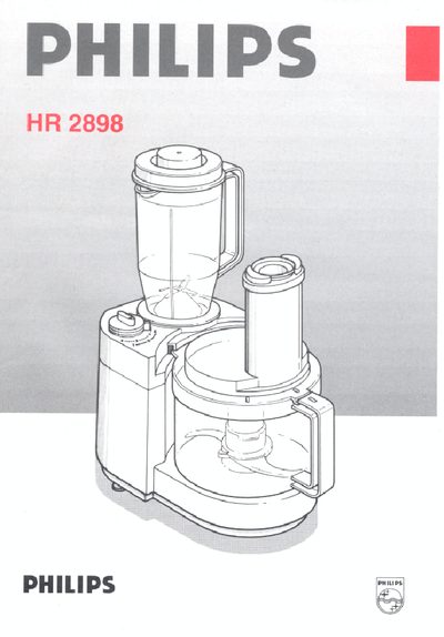 Philips HR 2898 Food Processor User Manual - cover page