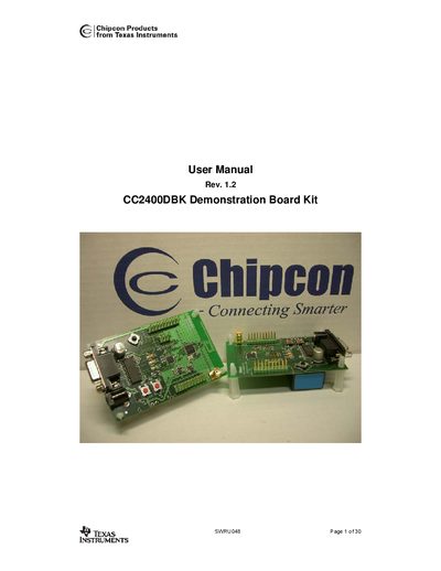 TEXAS INSTRUMENTS SWRU048 USER MANUAL - cover page