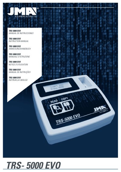JMA TRS-5000 EVO Instruction Manual - cover page