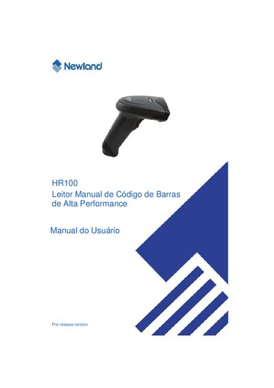 Newland HR100 Barcode Reader User Manual - cover page