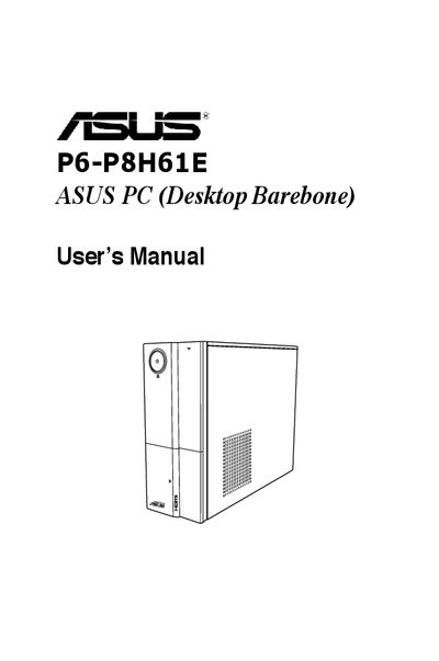 ASUS P6-P8H61E Barebone System User Manual - cover page