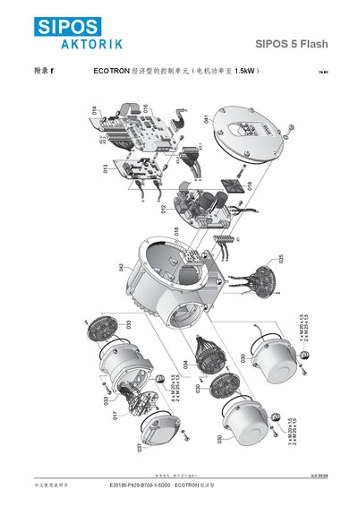 SIPOS AKTORIK ECOTRON Of control unit Manual - cover page
