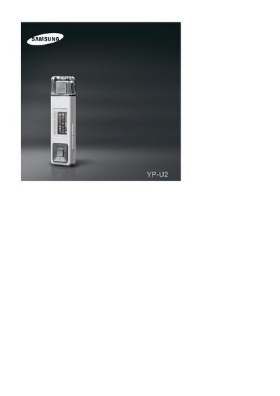 Samsung YP-U2 User Manual - cover page