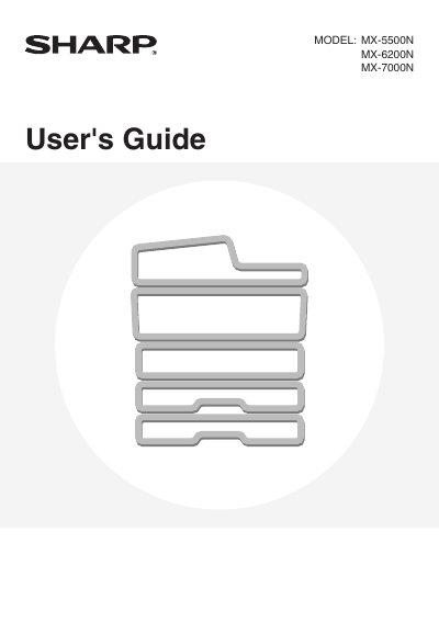 SHARP MX-5500 6200 7000 User's Guide - cover page