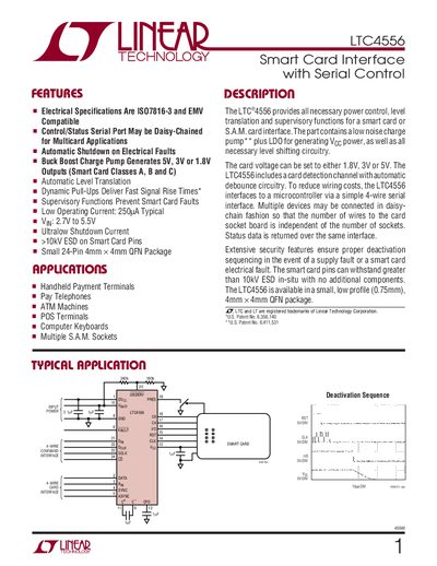 Linear Technology LTC4556 Datasheet - cover page