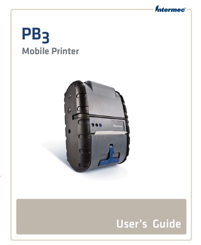 Intermec PB3 Mobile Printer User Manual - cover page