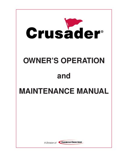 Crusader 5.7L Marine Engine Owner's Operation and Maintenance Manual