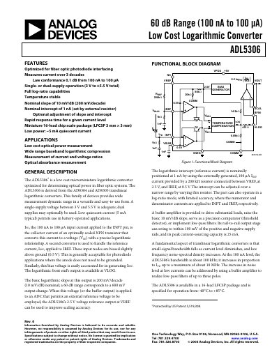 Analog Devices ADL5306 Product Handbook - cover page