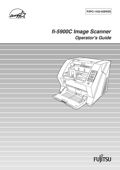 Fujitsu fi-5900C Image Scanner Operator's Guide - cover page