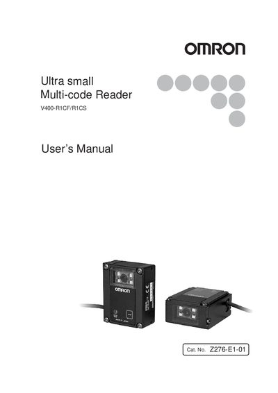 Omron V400-R1CF/R1CS Multi-code Reader User Manual - cover page