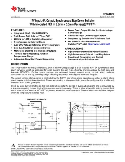 Texas Instruments TPS54620 Datasheet - cover page