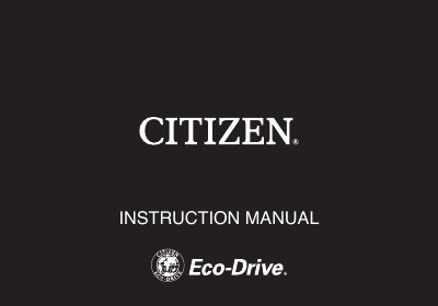 Citizen J250 Watch Instruction Manual - cover page