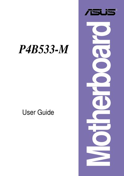 ASUS P4B533-M Motherboard User Manual - cover page