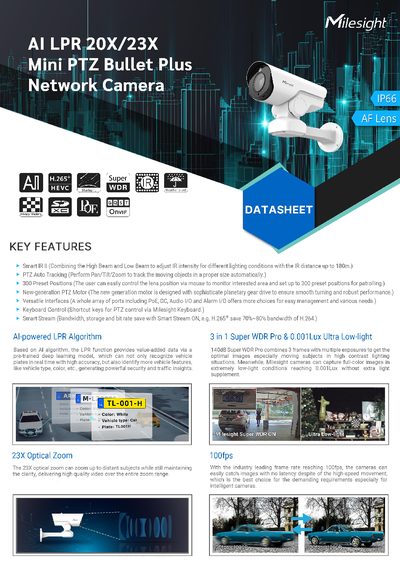 Milesight MS-C2867-X20TLPC (2MP) / MS-C5367-X23LPC (5MP) Datasheet - cover page