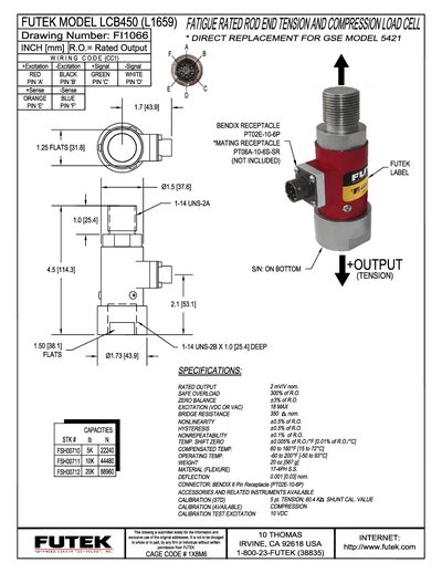 FUTEK LCB450(L1659) Manual - cover page