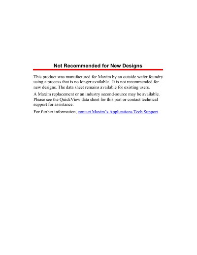 Maxim ICL8069 Low-Voltage Reference Datasheet - cover page