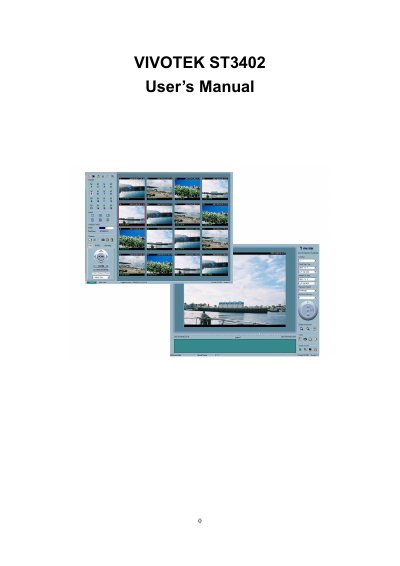 VIVOTEK ST3402 Surveillance Recorder User Manual - cover page