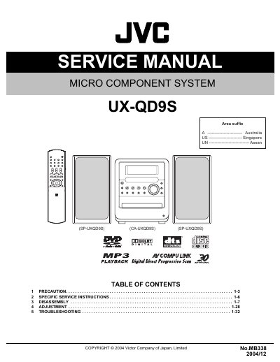 JVC UX-QD9S DVD Receiver Service Manual - cover page