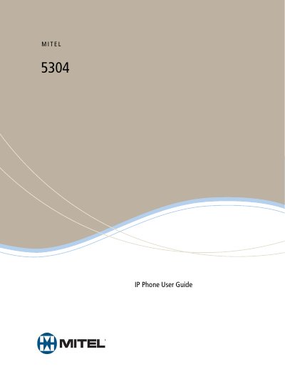 Mitel 5304 IP Phone User Guide - cover page