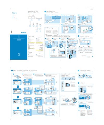 Philips Television Installation Guide - cover page