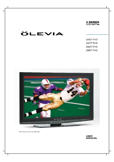 Olevia 2 Series LCD HDTV User Manual - cover page