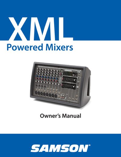 Samson XML410/610/910 Powered Mixer Owner's Manual - cover page