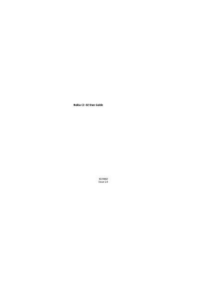 Nokia C2-02 User Manual - cover page