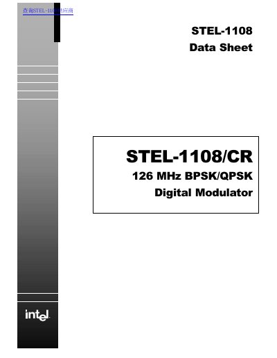 STEL STEL-1108 126 MHz BPSK/QPSK Digital Modulator Data Sheet - cover page