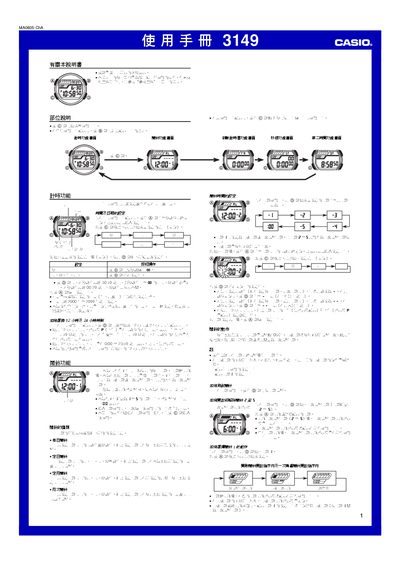 CASIO3149 Manual - cover page
