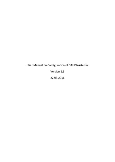 Parabel Asteroid 2/2-MT16/ELF2-AE DAHDI/Asterisk Configuration Manual - cover page