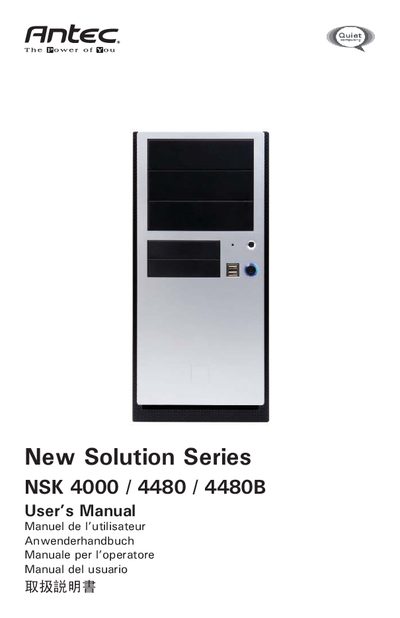 Antec New Solution Series NSK 4000/4480/4480B User Manual