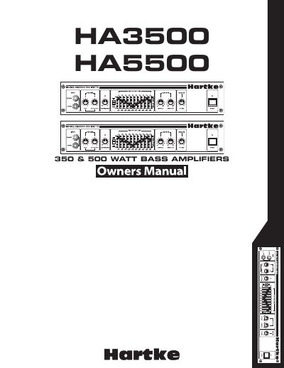 Hartke HA3500/5500user manual