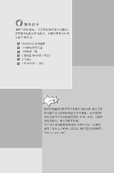 QDI P5I965P(G) Motherboard User Manual - cover page