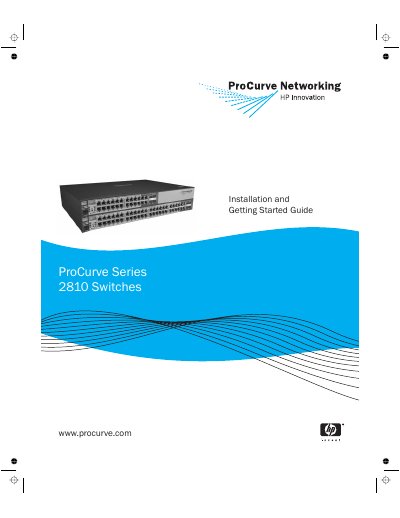 HP ProCurve Series 2810 Switch Installation and Getting Started Guide