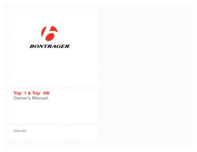 Bontrager Trip 1 & Trip 4W Owner’s Manual - cover page