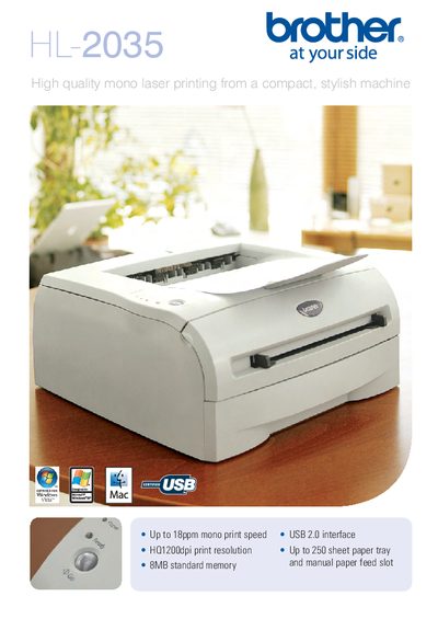 Brother HL-2035 User Manual - cover page