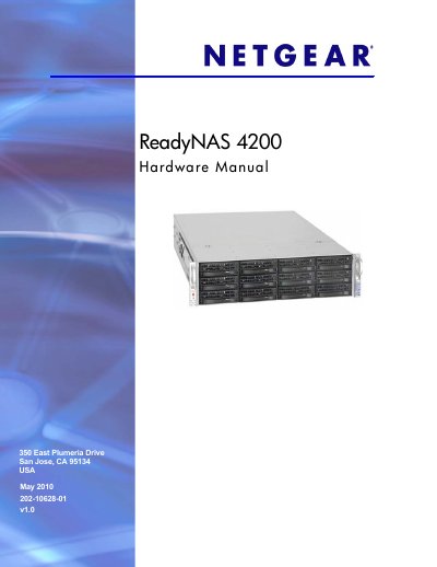Netgear ReadyNAS 4200 Hardware Manual