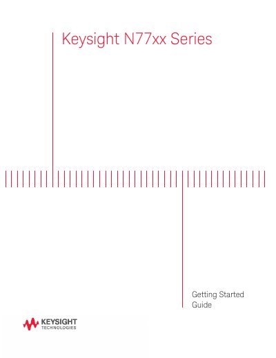 Keysight N77xx Series Getting Started Guide