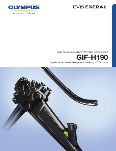 Olympus GIF-H190 Gastrointestinal Videoscope Product Leaflet - cover page