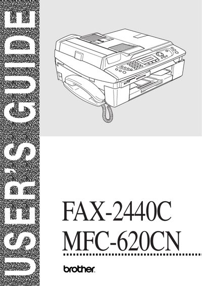 Brother FAX-2440C/MFC-620CN User's Guide - cover page