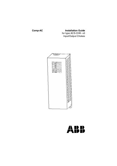 ABB ACS-CHK-x3 Installation Guide - cover page