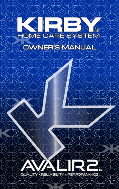 Kirby Avalir 2 Vacuum Cleaner Owner's Manual