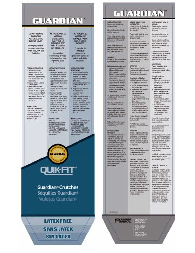 Guardian Quik-Fit Crutches Fitting Instructions - cover page
