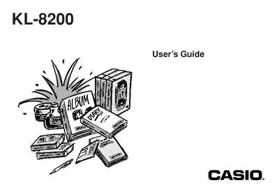 CASIO KL-8200 user manual - cover page