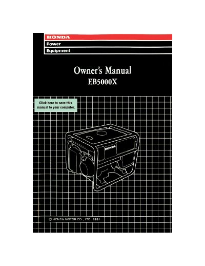 HONDA EB3500X user manual