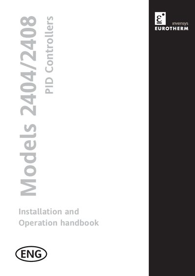 Eurotherm 2408/2404 PID Controllers Installation and Operation Handbook